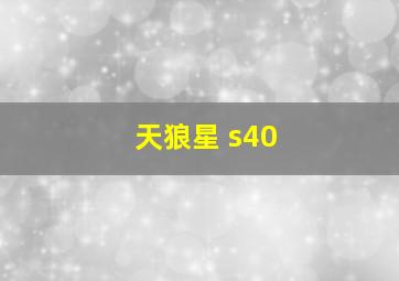 天狼星 s40